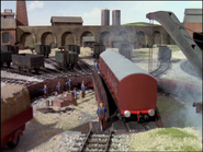 The turntable at Knapford Yards in the fifth series