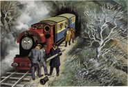 Peter Sam outside Rheneas Tunnel after losing his funnel