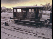 A brake van with side windows