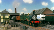 Emily next to a milk tanker in the seventh series