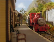 Skarloey passing the station
