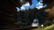 Thomas at the tunnel entrance in Misty Island Rescue