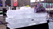 A Thomas ice sculpture at the Toys R Us store in Times Square