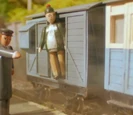 A blue brake van