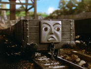 (Note: The Spiteful Brake Van's unused angry face on a plank truck)