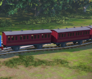 Chinese Red Branch Line Coaches