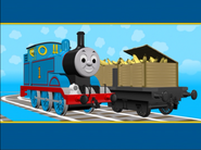 Thomas with a flatbed carrying bananas