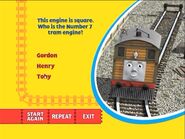 Toby in Thomas' Track Trivia game