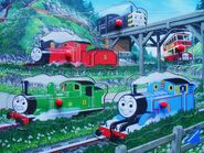 Puzzle featuring Oliver, Thomas, James, Bulgy, and Mavis