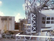 The cabin of the grey crane