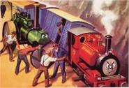 George's crash into Sir Handel's train