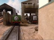 Duck next to the Knapford Yards coaling stage