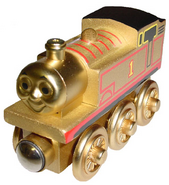 Wooden Railway 60th Anniversary Gold Thomas