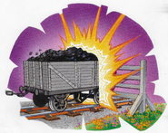 The buffers illustrated as crossing gates in Thomas and the Magic Railroad Book