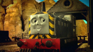 ...and also appeared in the song, Thomas, You're the Leader, where it was edited with the mouth from her happy face to resemble a bashful smiling face (2008)