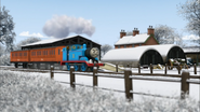 Annie and Clarabel with Thomas