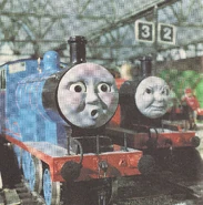 (Note: Edward's second front wheel is derailed)