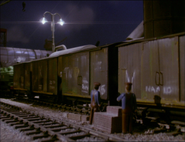 Duck shunting some old vans for the Flying Kipper in the fourth series