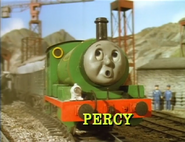 One of Percy's Trackside Tunes Namecards from Rusty and the Boulder