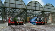 Thomas arrives at Knapford after his adventure with the Jet Engine