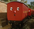 Red Narrow Gauge Coaches