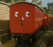 Red Narrow Gauge Coaches