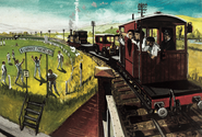 Stepney's guard with the Cricketers in the Railway Series