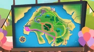 A map of the routes for the Sodor Cup in Race for the Sodor Cup