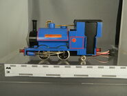 Sir Handel's small scale model with the wires from his two servos visible