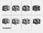 Isobella's faces [72] (Note: Isobella's unused smug face between her cross and unamused faces and her laughing face on the bottom left)