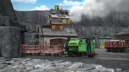 Peter Sam shunting some Dinorwic slate trucks in King of the Railway