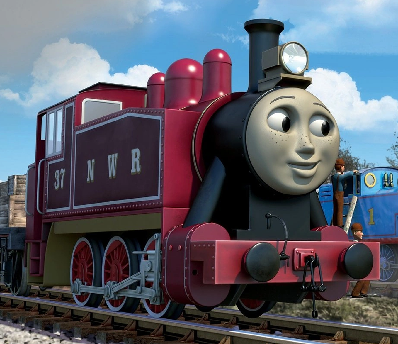 Thomas the Train Rosie Tank Engine Wooden Railway Friends Pink Purple Train