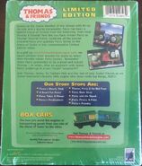 VHS with Wooden Railway Box Cars back cover