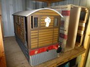 Toby's close-up model in Mattel's storage unit in Southampton, England