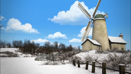 The windmill in winter in the twentieth series