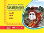 Rocky in Thomas' Track Trivia game