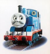 Thomas (His wheels, rails and ground have been modified by the illustration)