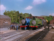 Edward and Duck in the sidings by Wellsworth