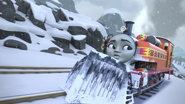 Nia with a snowplough