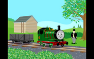 The 7-Plank truck in "Polite Percy" in Little Leaps: Thomas & Friends game