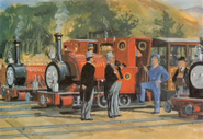 A saloon coach on the Skarloey Railway