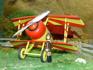 Tiger Moth's model and its pilot on display at Drayton Manor Theme Park