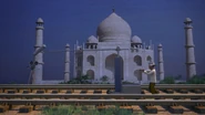 The Taj Mahal as a backdrop for a Bollywood movie