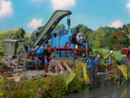 Edward and the Breakdown Train rescue Thomas from Callan Pond