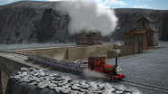 Rheneas pulling some trucks in King of the Railway