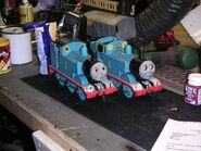Thomas' eye mechanism remote for either his resin or brass model during production of eighth series