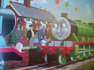 Thomas and Henry at the station after its restoration