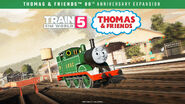 Thomas in his LBSC green livery from the 80th Anniversary expansion pack