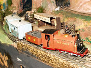Awdry's second model of Duke on display at Cadeby