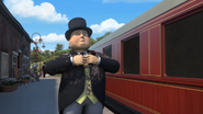 Sir Topham Hatt covered in mud in the twenty-fourth series